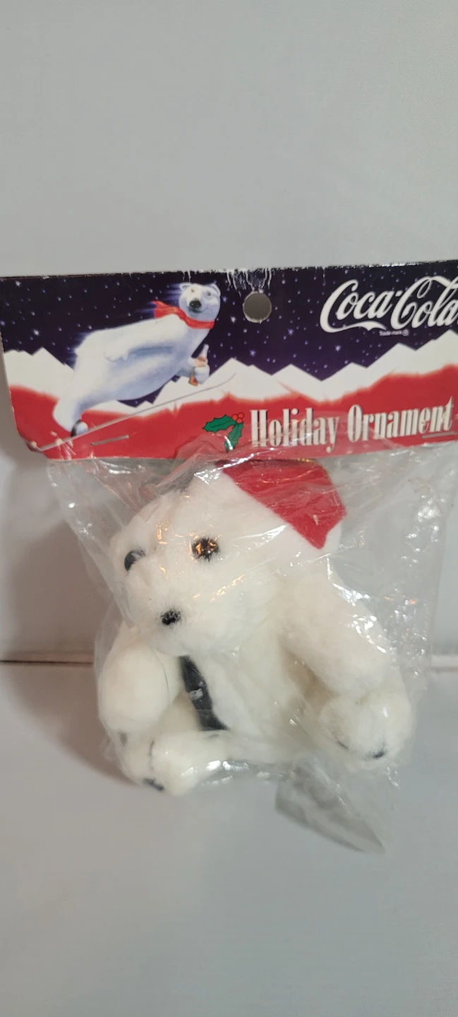 Coca-Cola Holiday Ornament Plush Polar Bear - photo 2