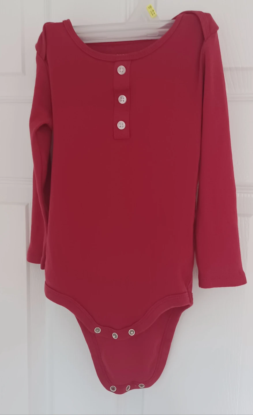 Joe Fresh Baby Red Long Sleeve Bodysuit 18-24 Months - photo 3