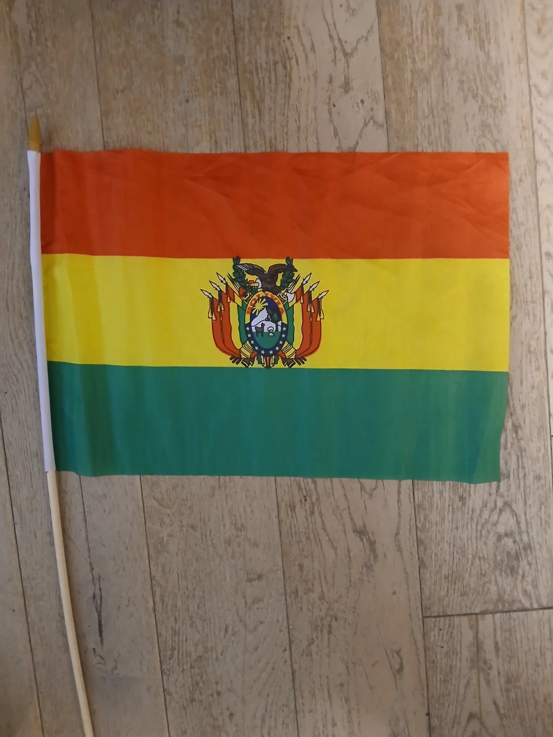 Bolivia Handheld Flag on Wooden Stick