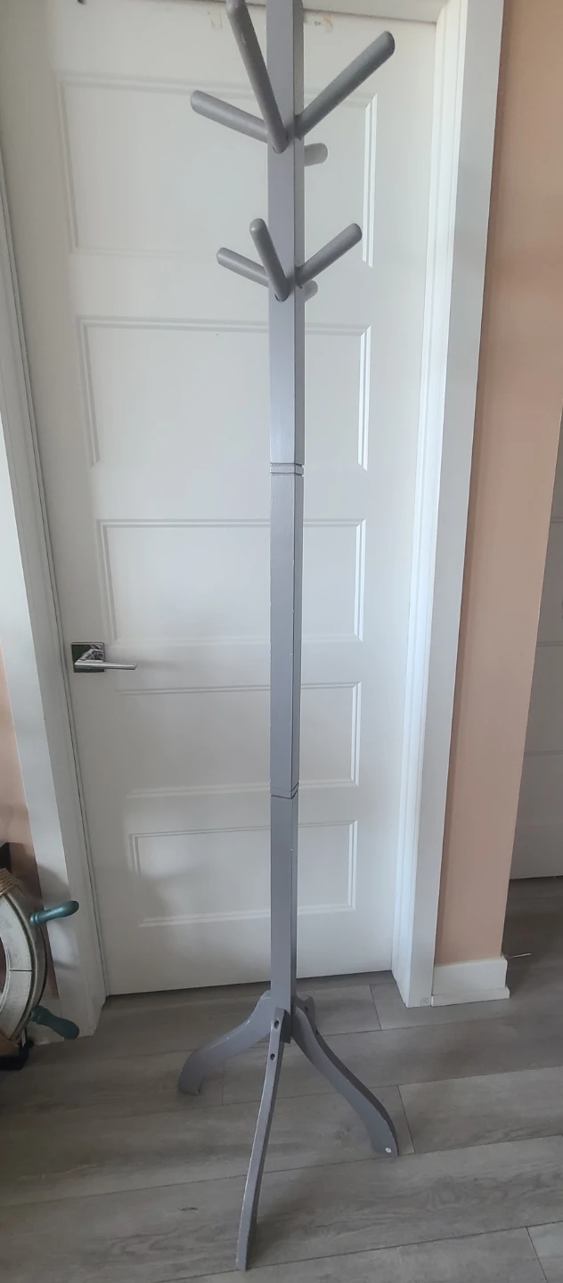 Grey Coat Rack Stand