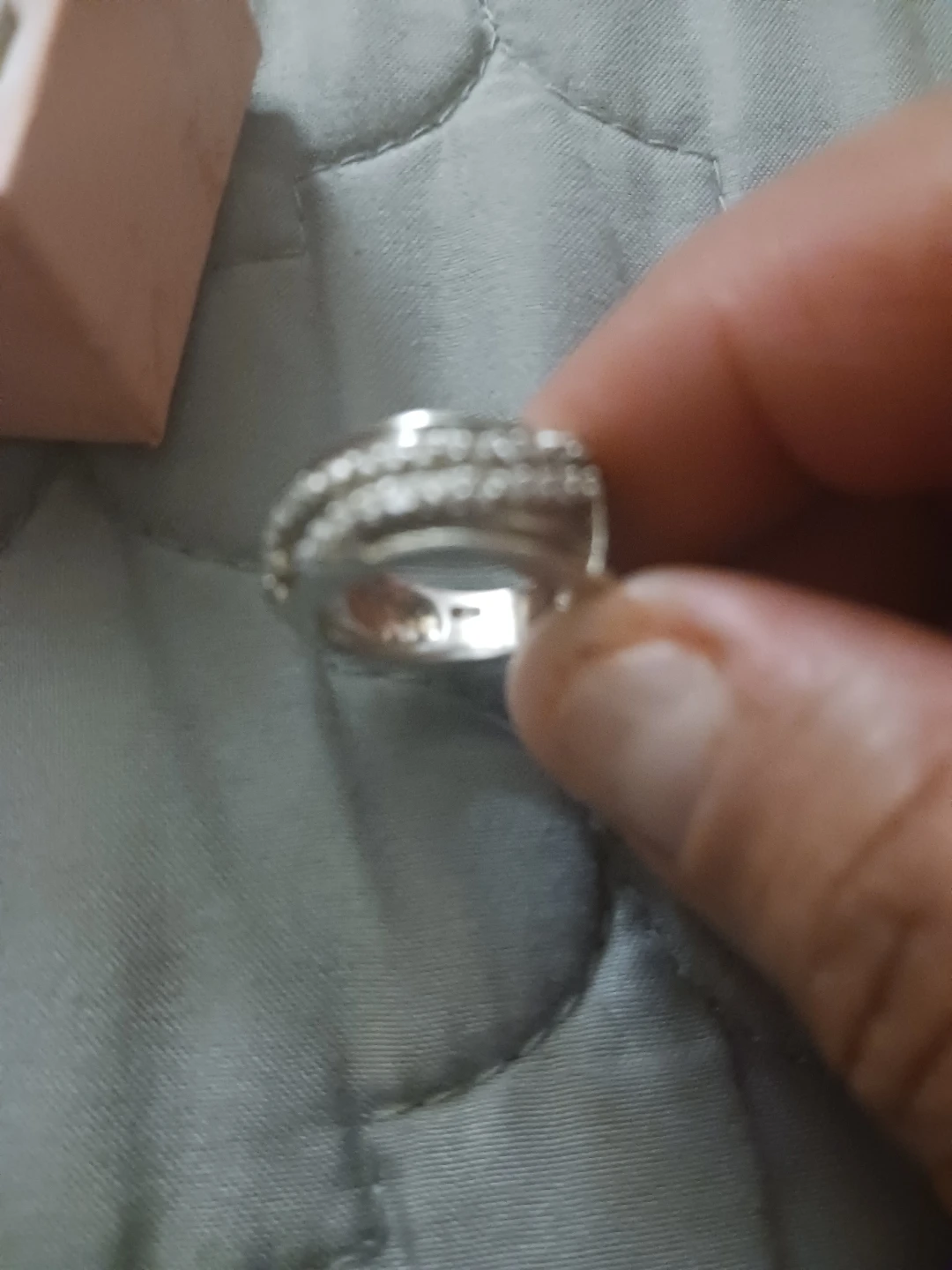 SILVER RING  STAMP  9.25  & SPARKLING CZ STONES .....😁😊😍 - photo 3