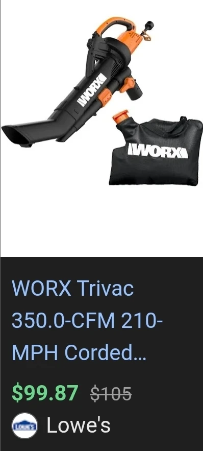 WORX Trivac Leaf Blower/Vacuum