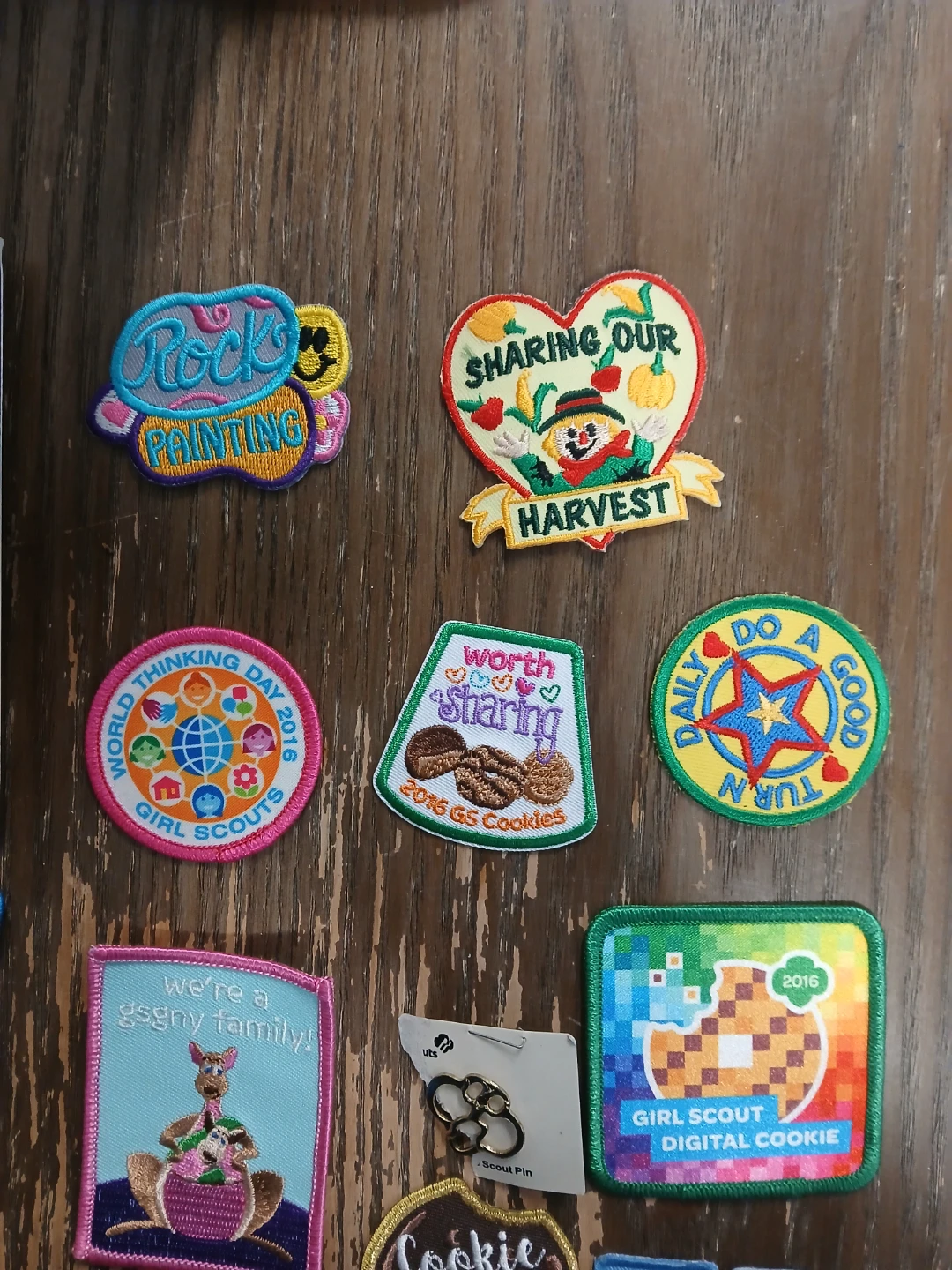 NEW 25 Assorted Girl Scout Patches + tin box. 🧡New. - photo 3