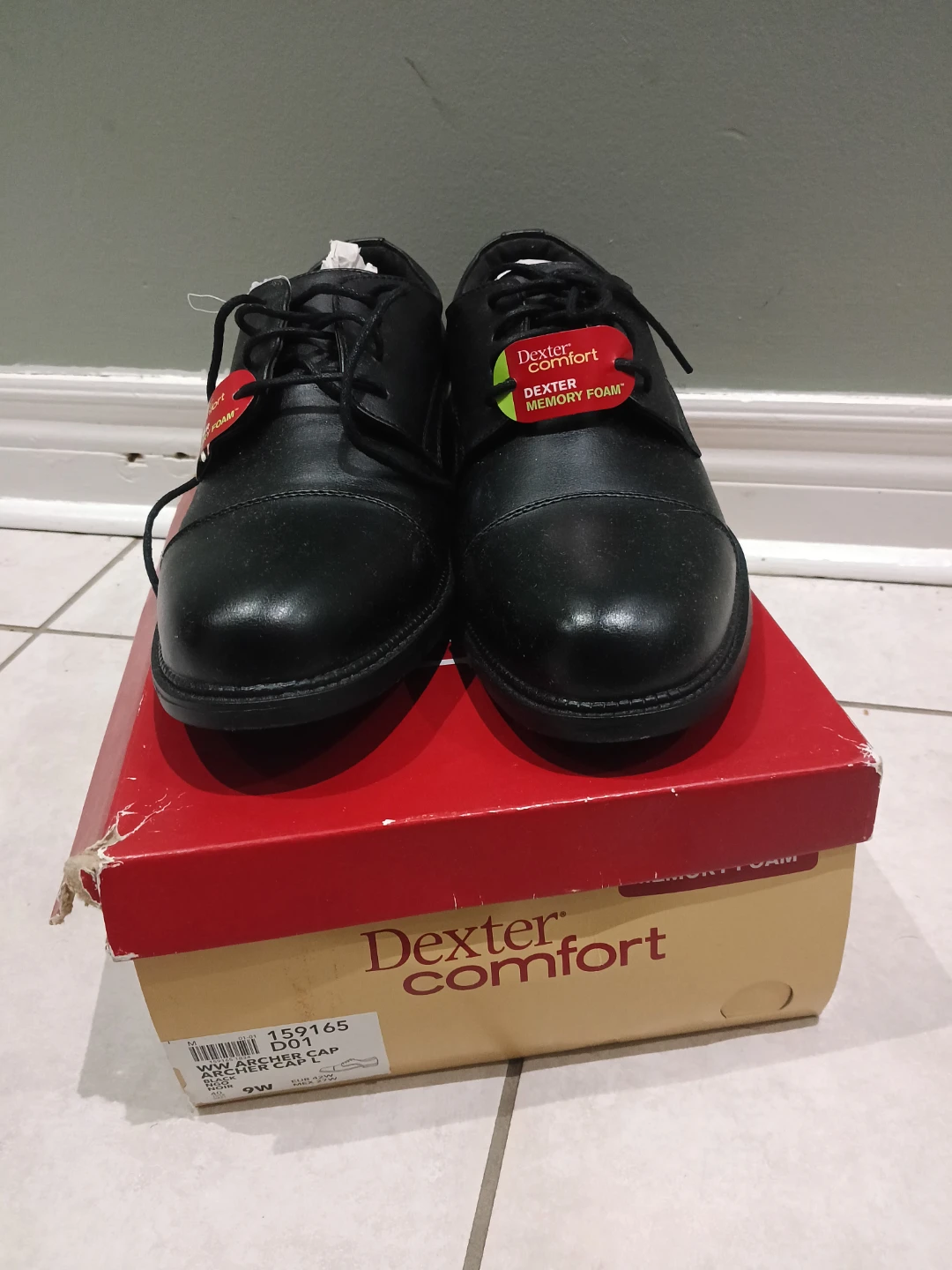 Brand New Dexter Comfort Men's Black Oxford Shoes- Size 9