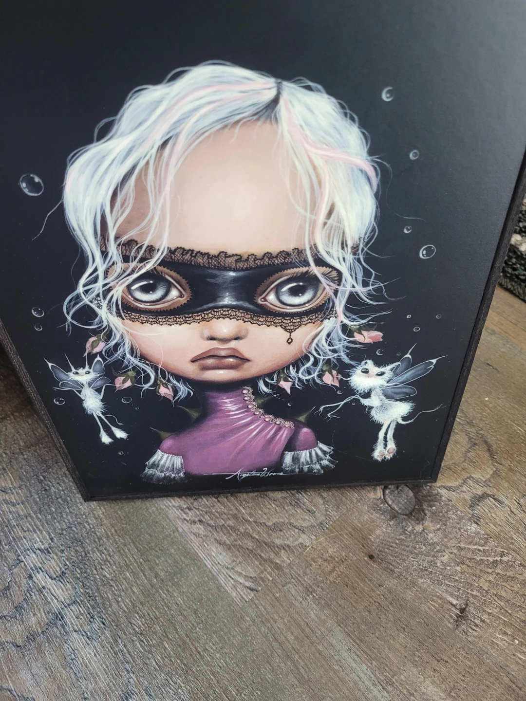 Collection of 5 Framed Art Prints - Whimsical & Gothic Style