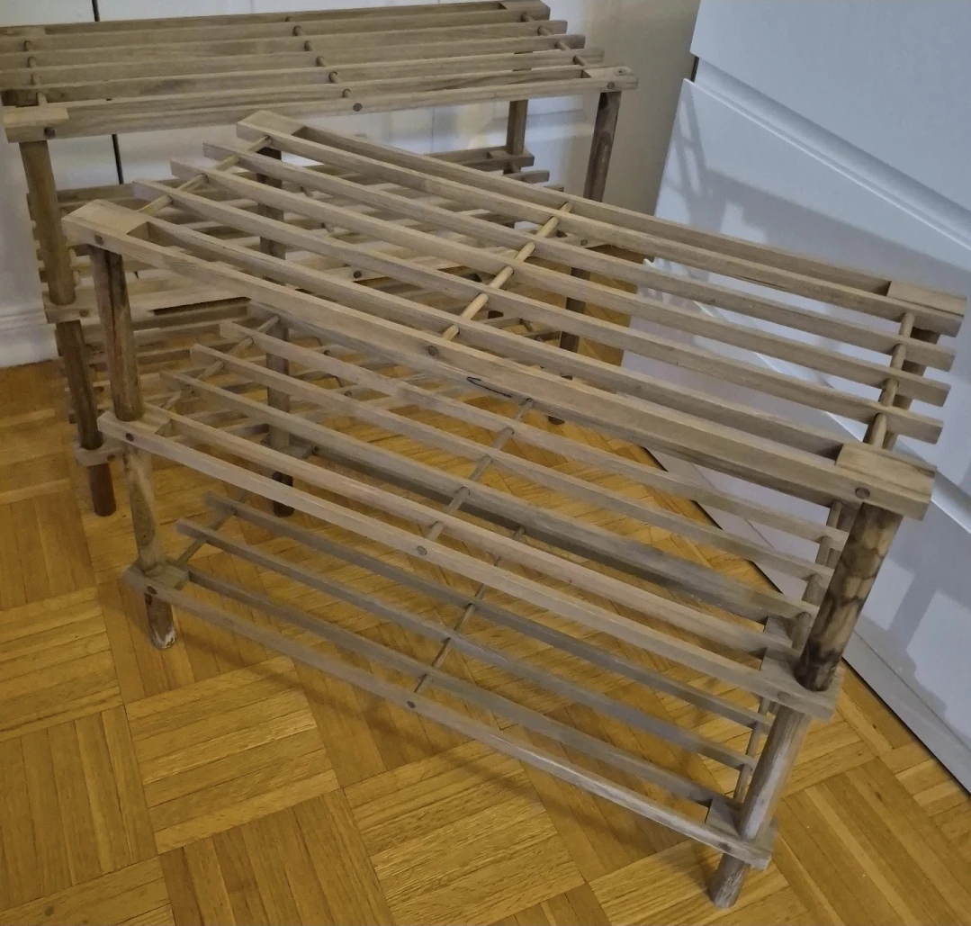 Two Wooden Shoe Racks - 3 Tier each - photo 2