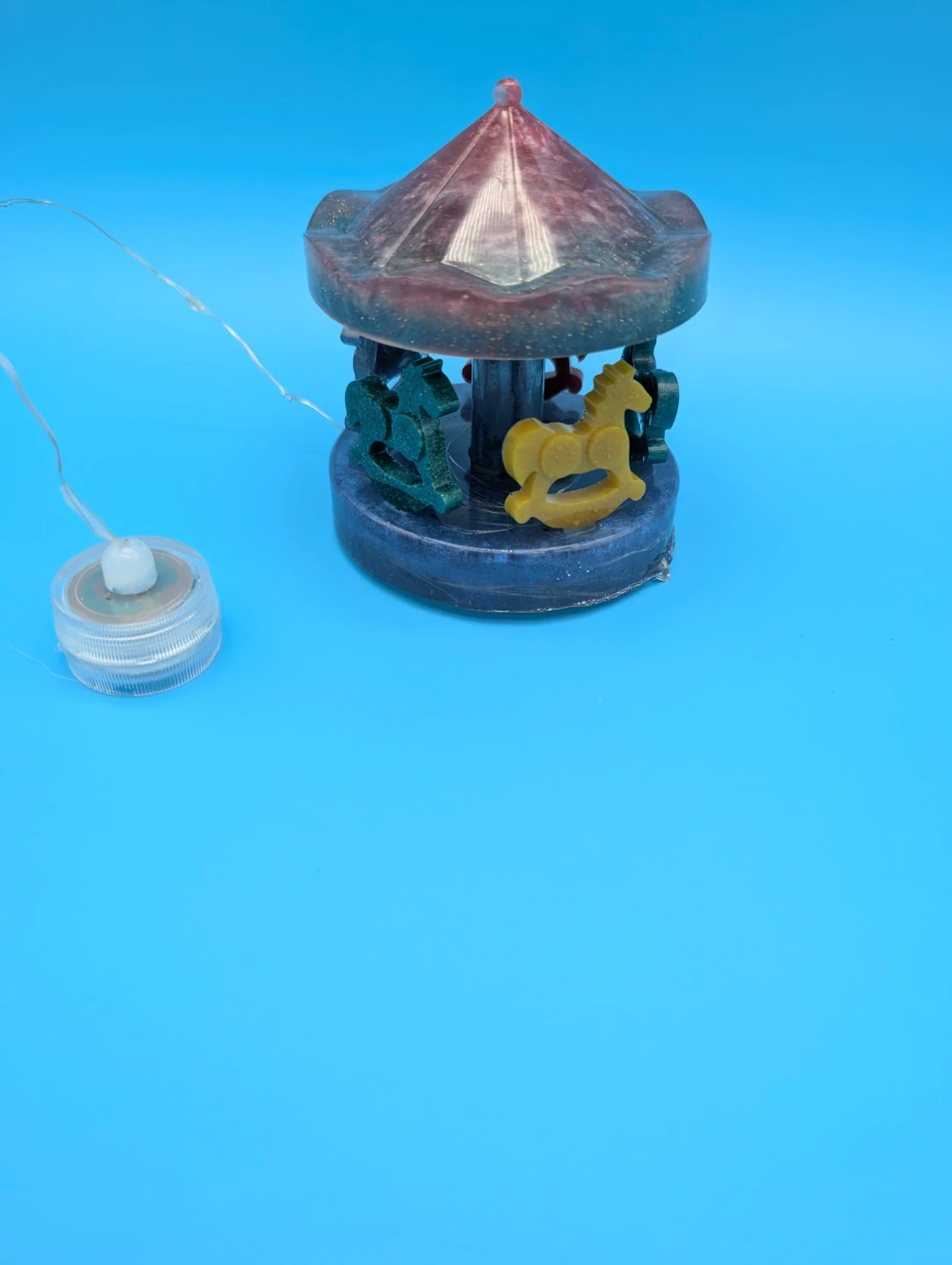 Resin Carousel with Lights