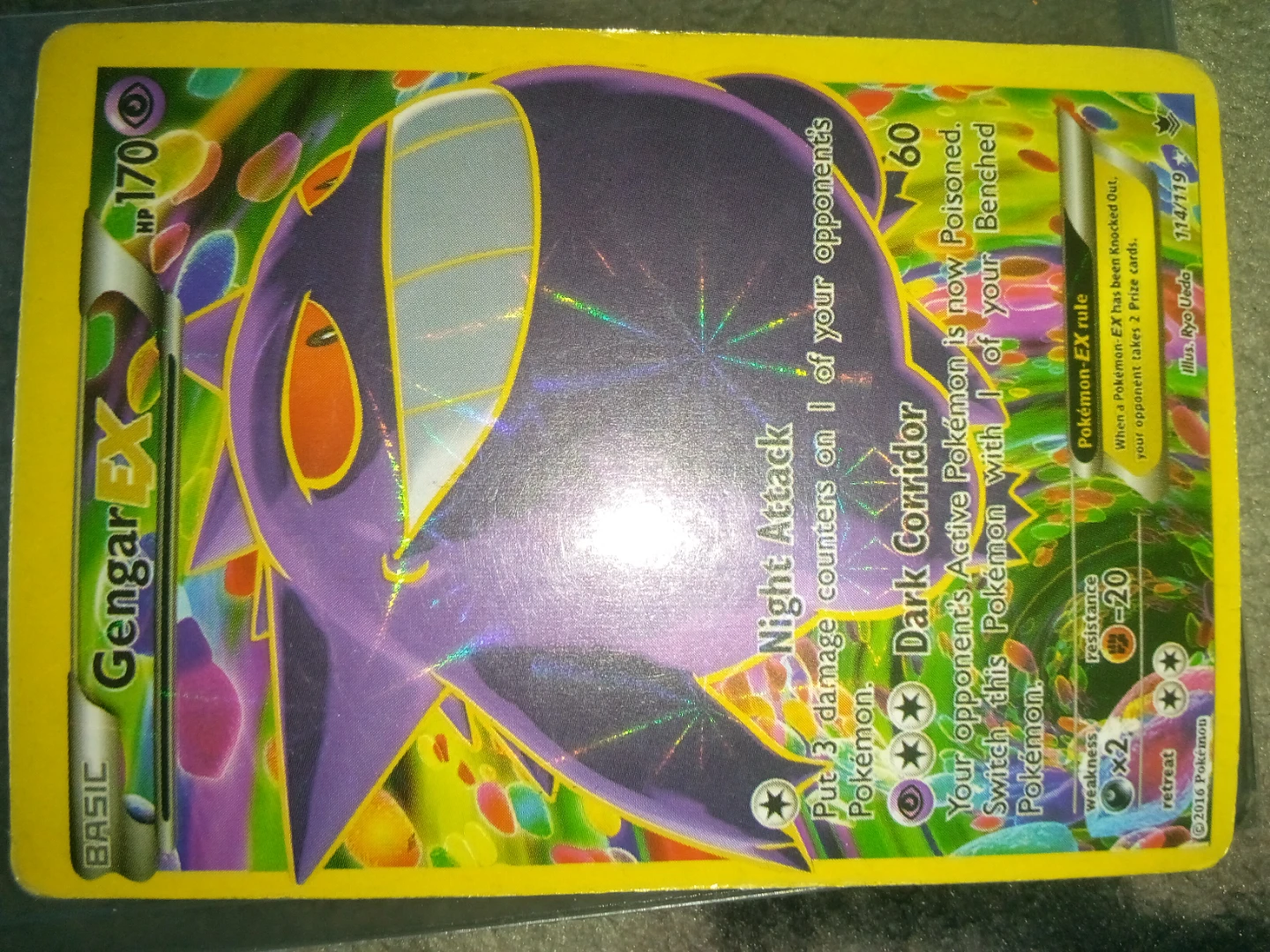 Pokemon Gengar EX Trading Card 114/119