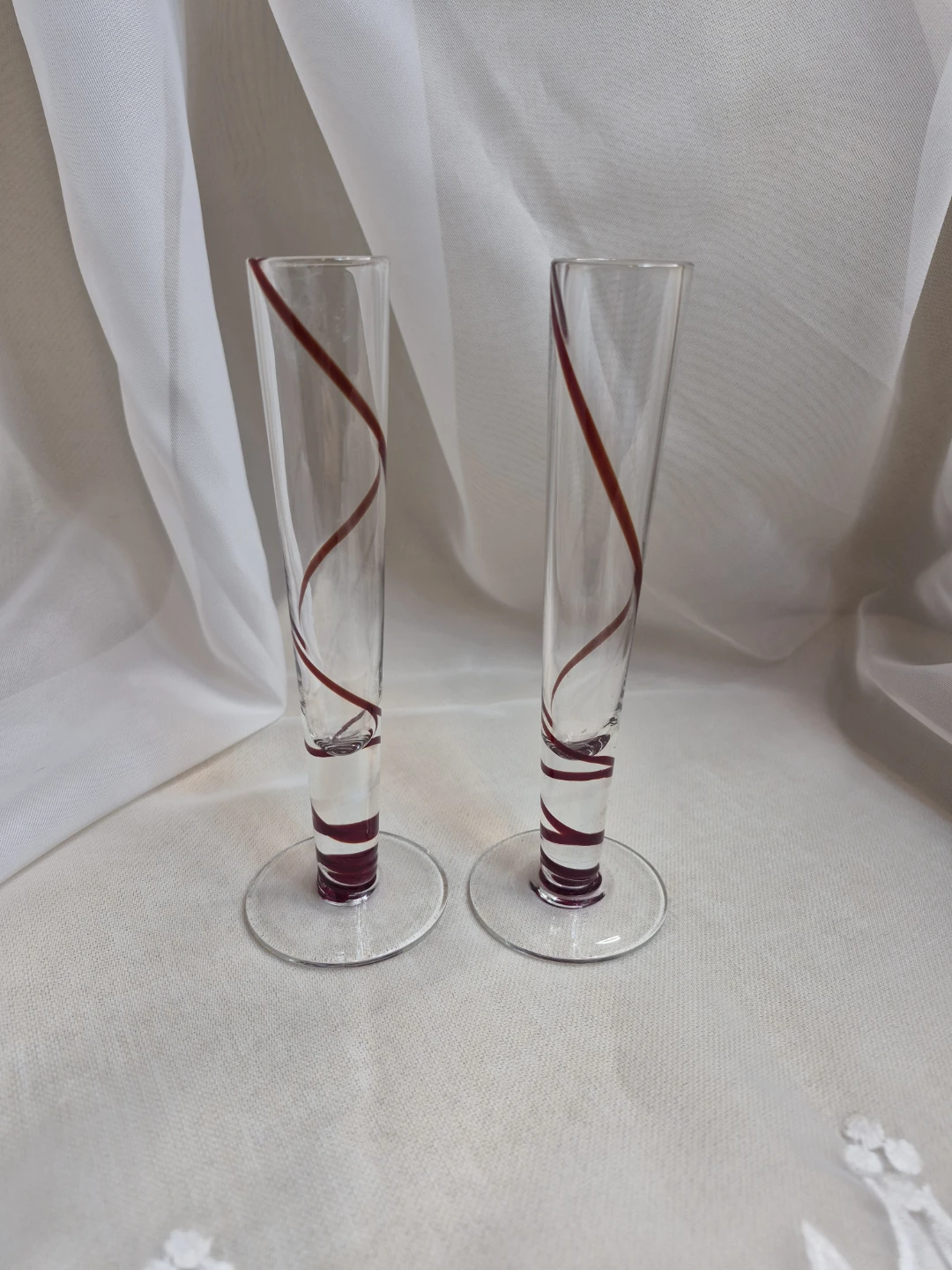 Pair of 6 1/4" Tall Peir 1 Swirl Shot Glasses - photo 2