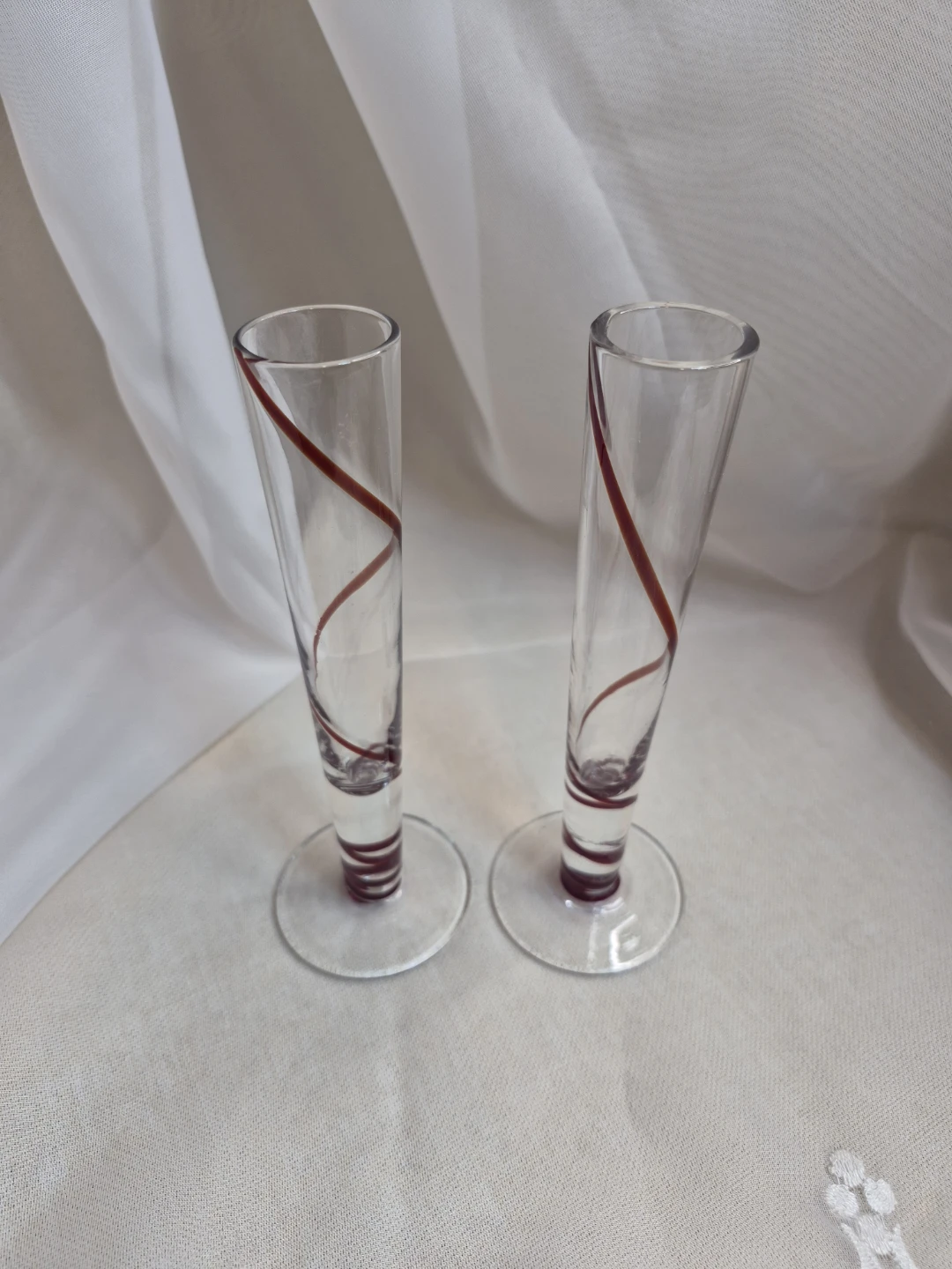 Pair of 6 1/4" Tall Peir 1 Swirl Shot Glasses - photo 4