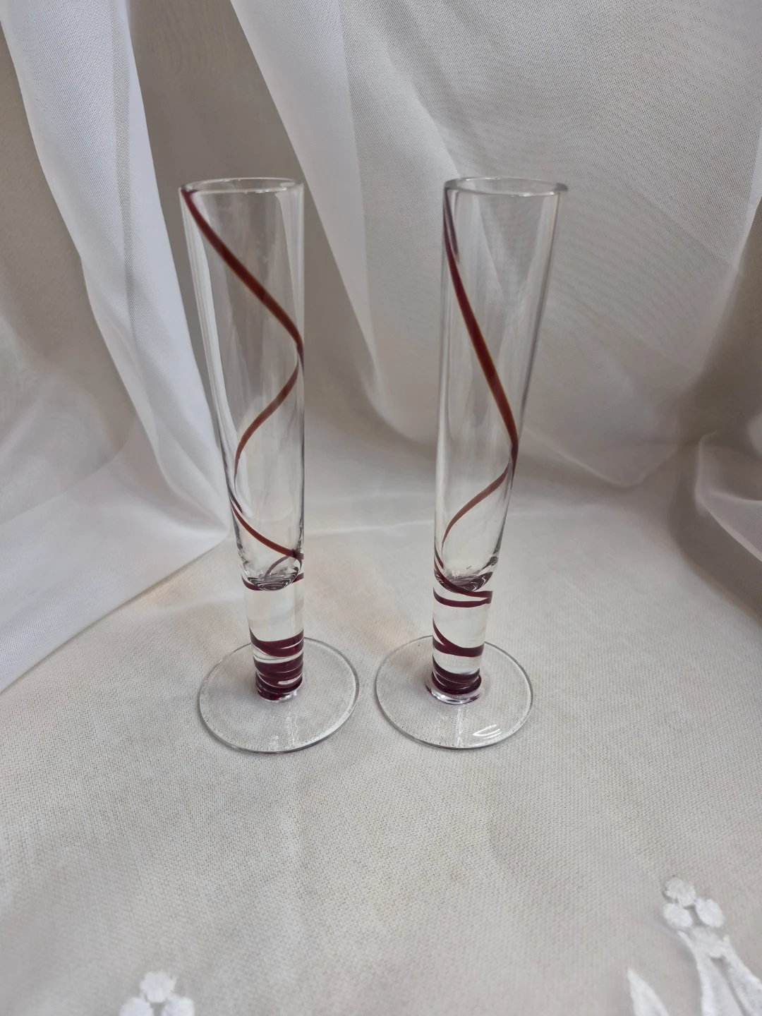 Pair of 6 1/4" Tall Peir 1 Swirl Shot Glasses - photo 5