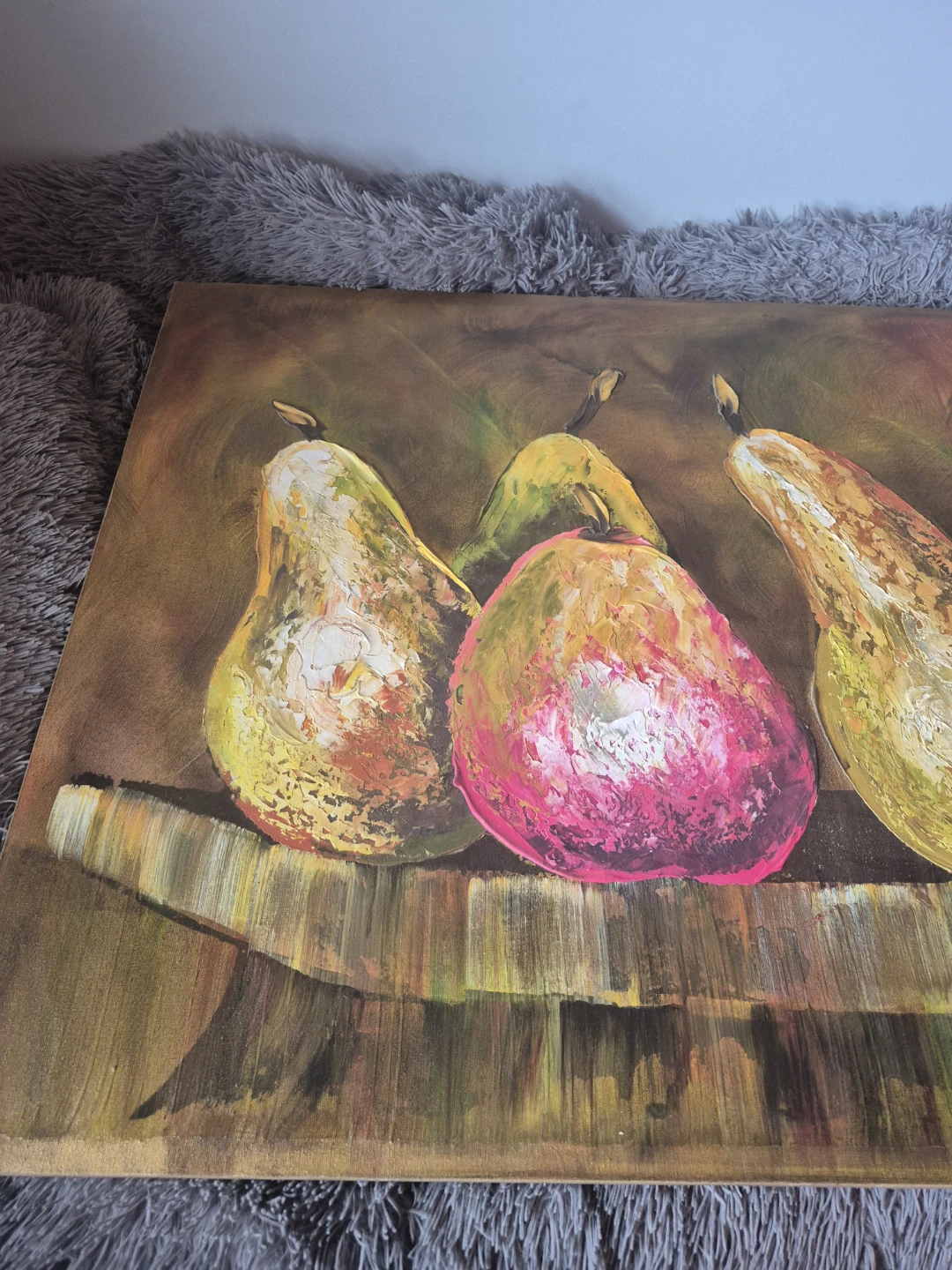Textured Pear Still Life Painting - photo 2
