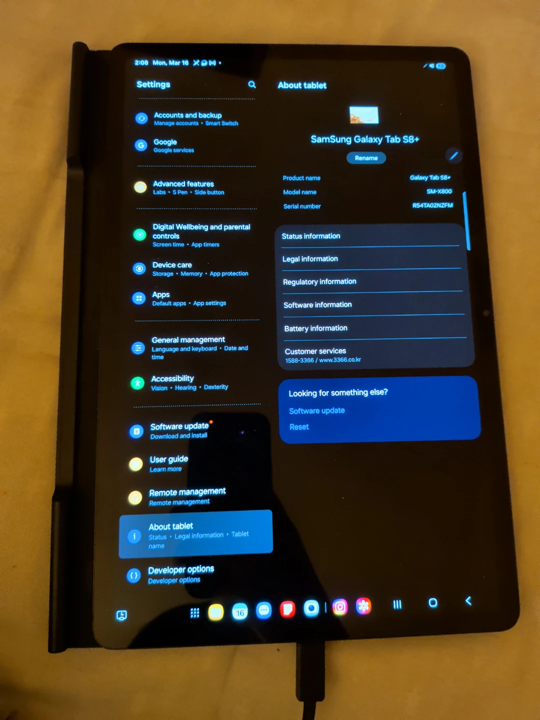 Samsung Galaxy Tab S8+ Tablet 256Gb