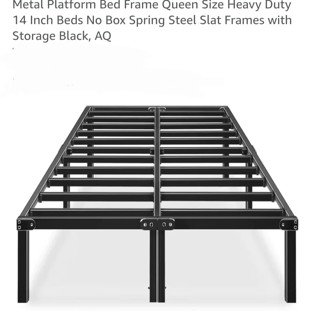 Queen Size Metal Platform Bed Frame ( non negotiable)