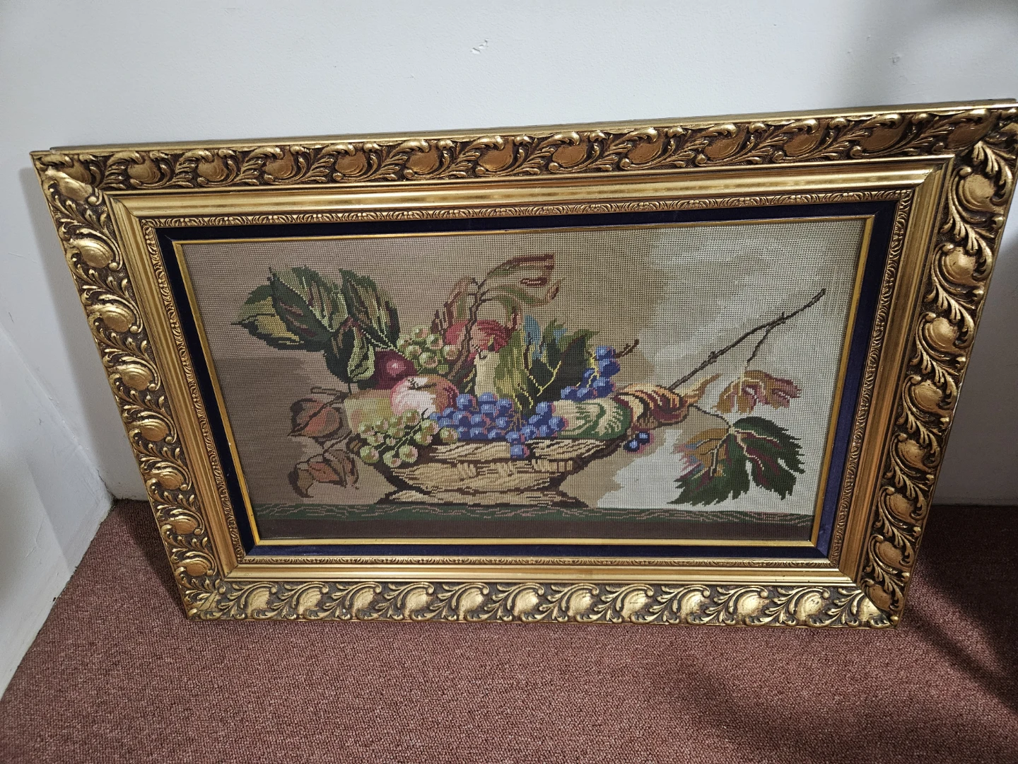 Beautiful vintage handmade needlepoint - photo 2