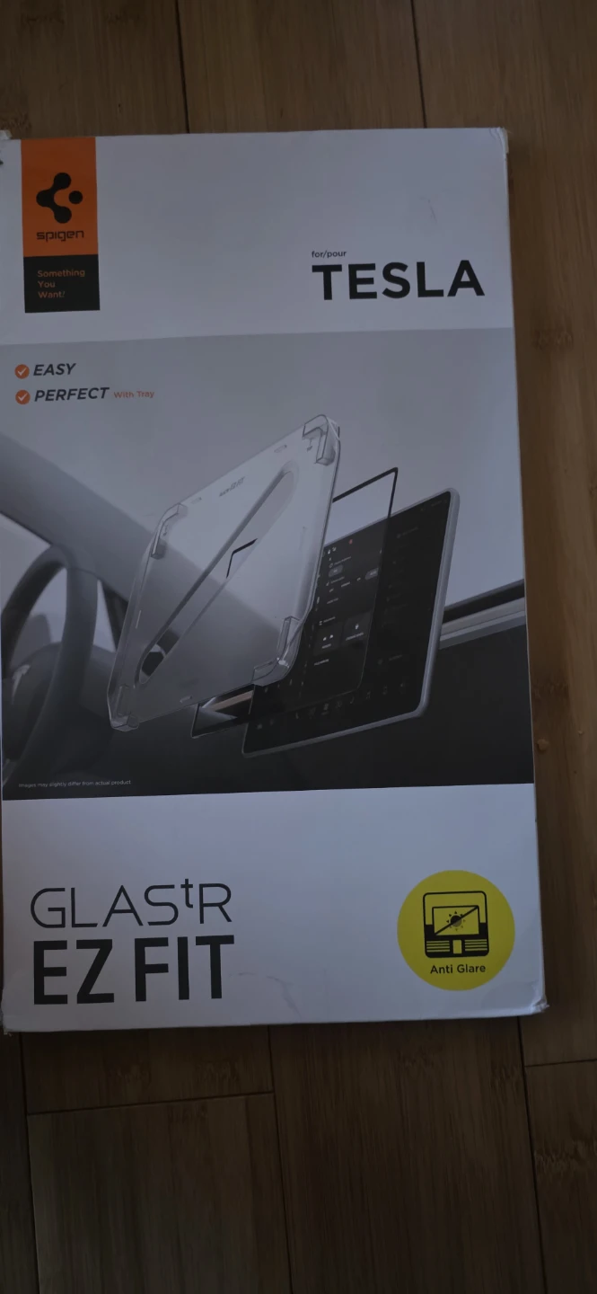 Spigen Glas.tR EZ Fit Screen Protector for Tesla