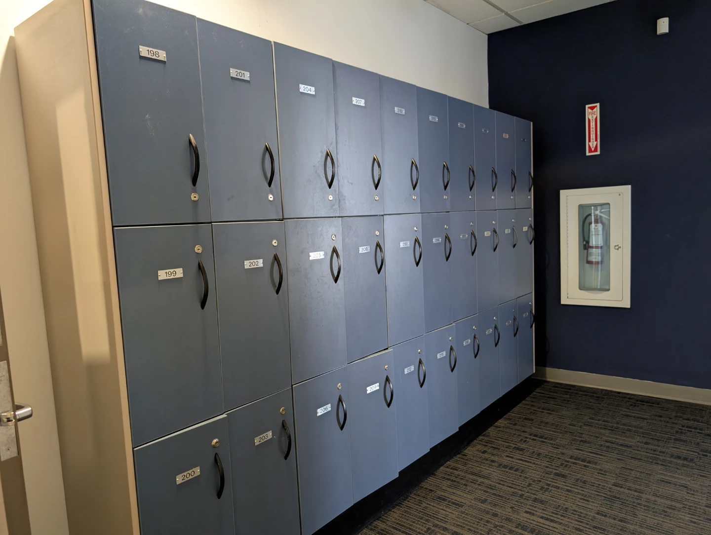 Grey Metal Lockers (Numbered)