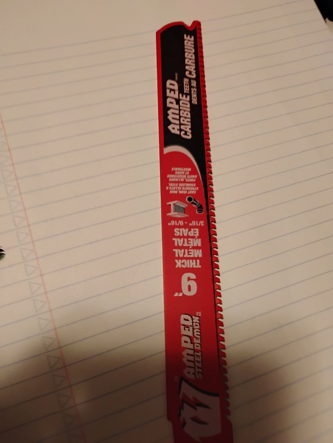 Amped Steel Demon 9" Thick Metal Carbide Reciprocating Saw Blade