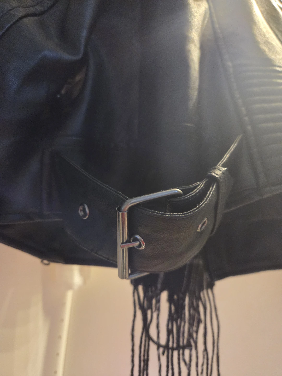 Black Faux Leather Jacket - photo 2