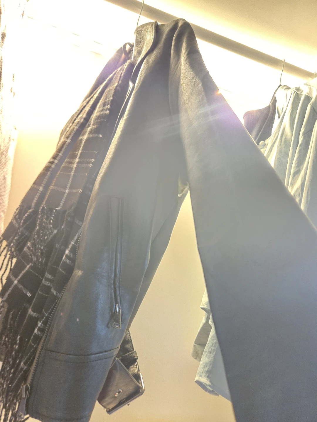 Black Faux Leather Jacket - photo 3