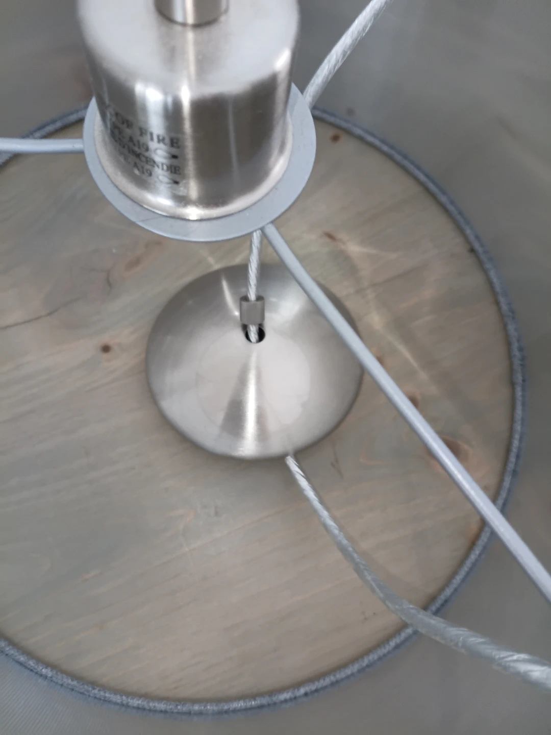 Gray Fabric Pendant Light Fixture - photo 2