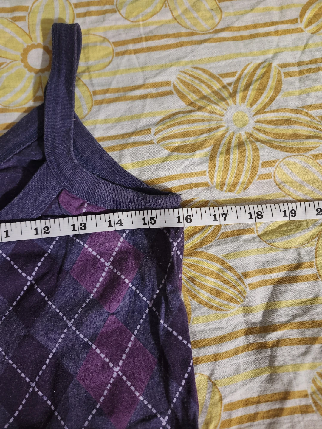 Purple argyle tank top - photo 5