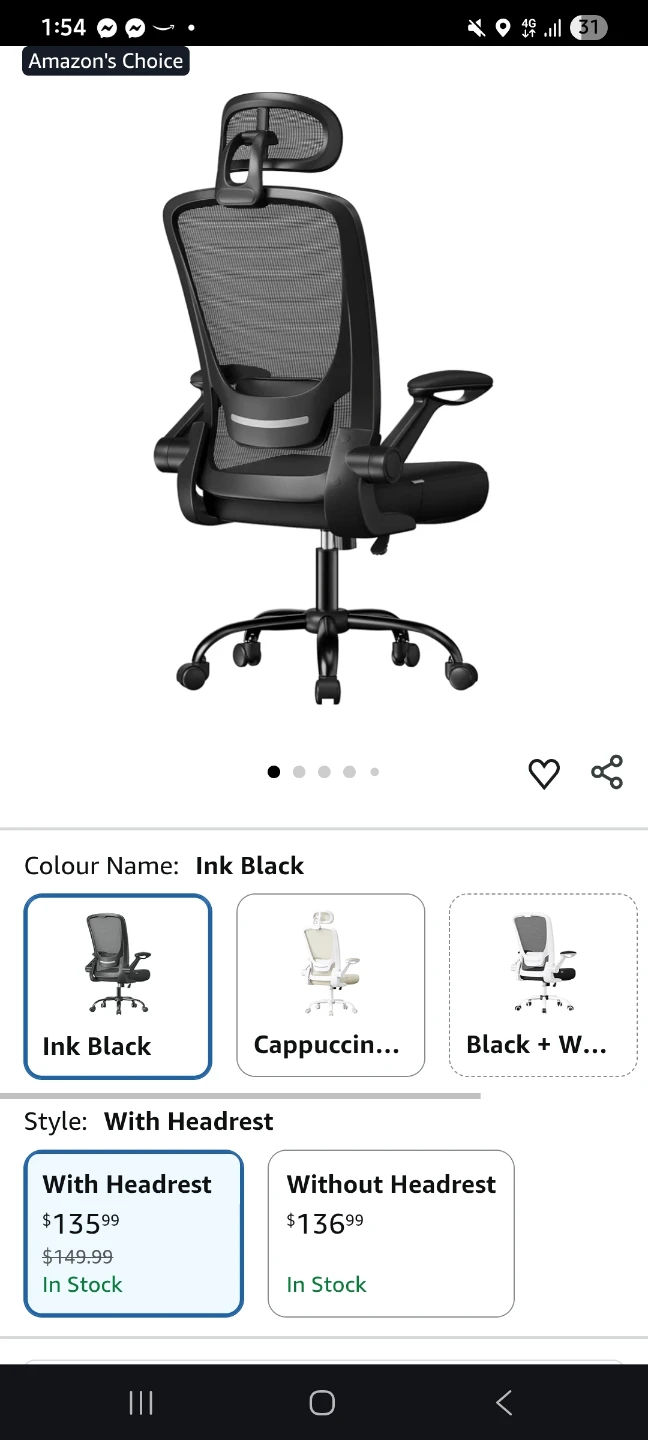 SONGMICS Office Chair OBN047B01 Ink Black - photo 3