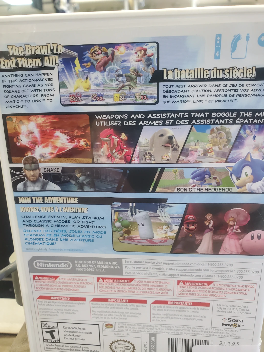 Super Smash Bros. Brawl Nintendo Wii Game - photo 2