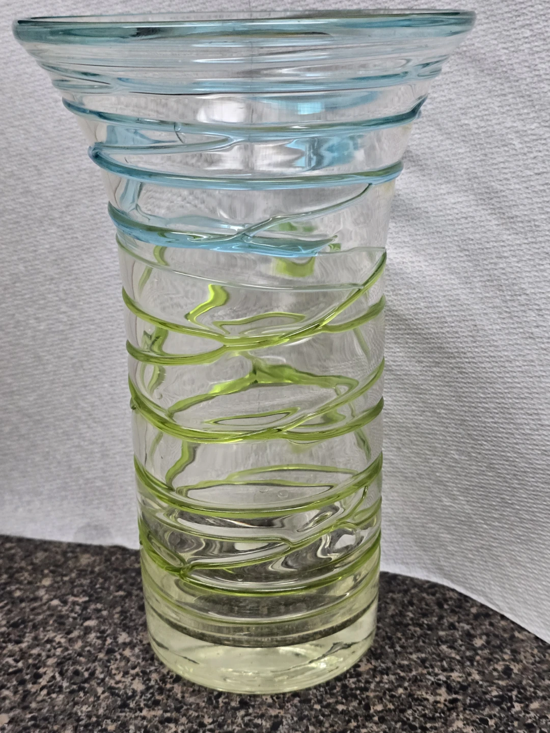 Vintage Decorative Glass Vase -10" long