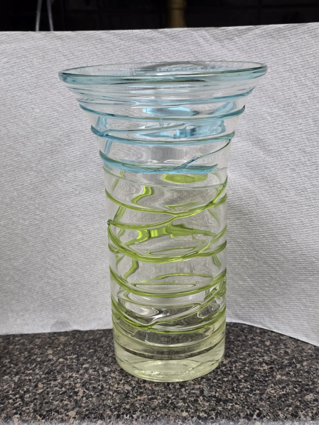 Vintage Decorative Glass Vase -10" long - photo 2