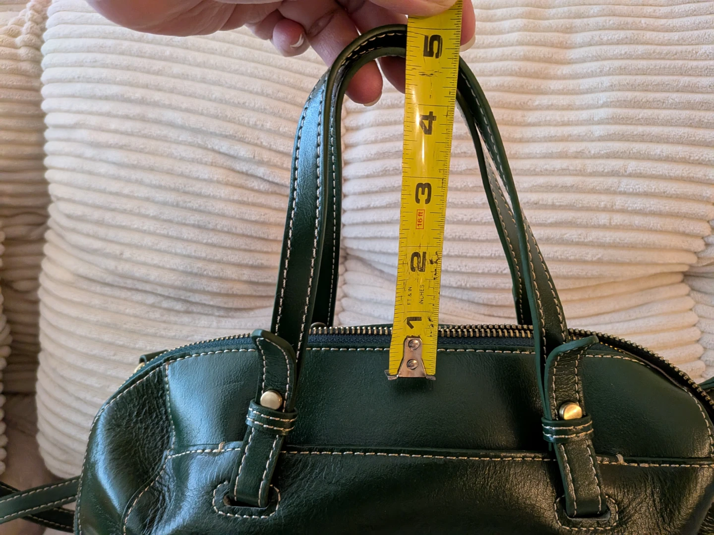 Emerald Green Leather Handbag - photo 4