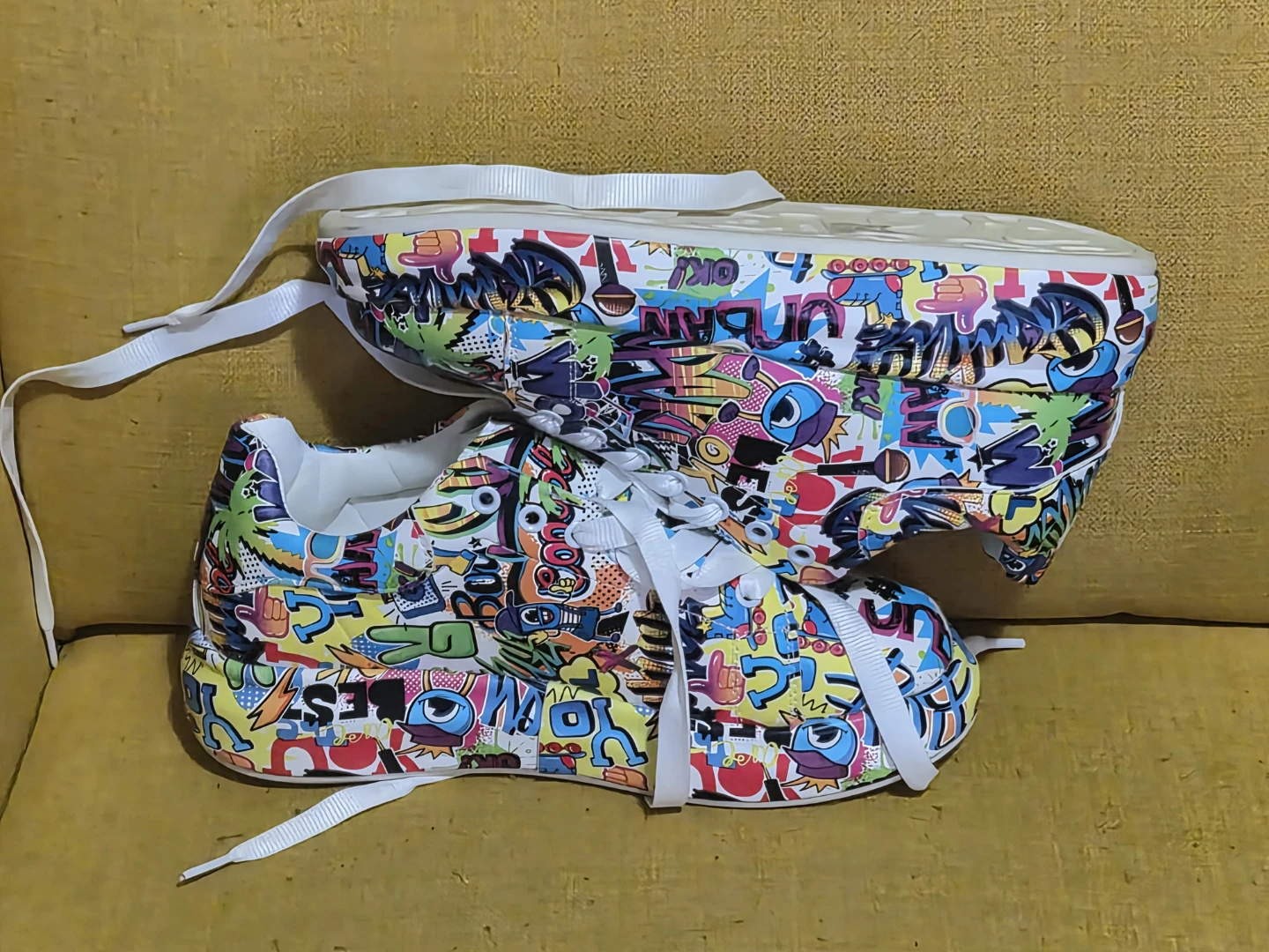 Colourful Graffiti Print Womens shoes
