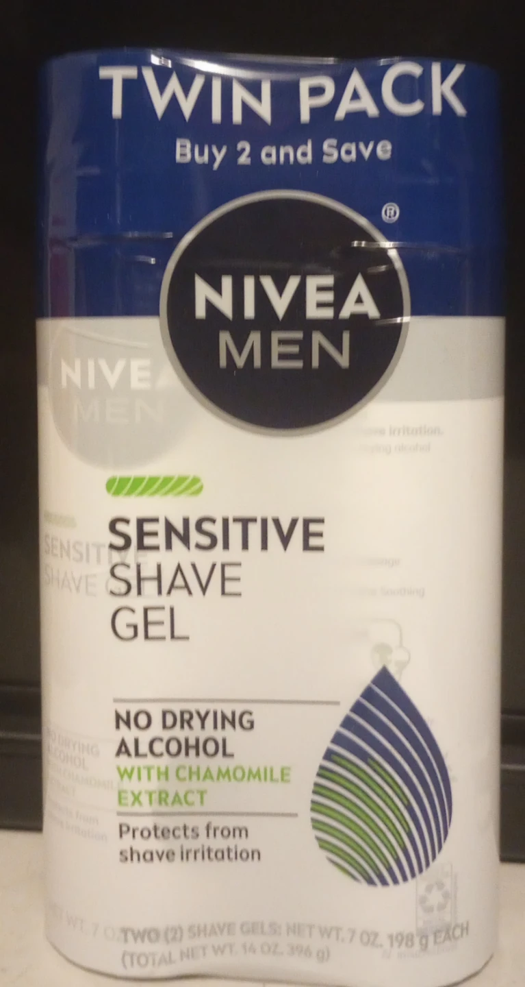 Nivea Men Sensitive Shave Gel Twin Pack