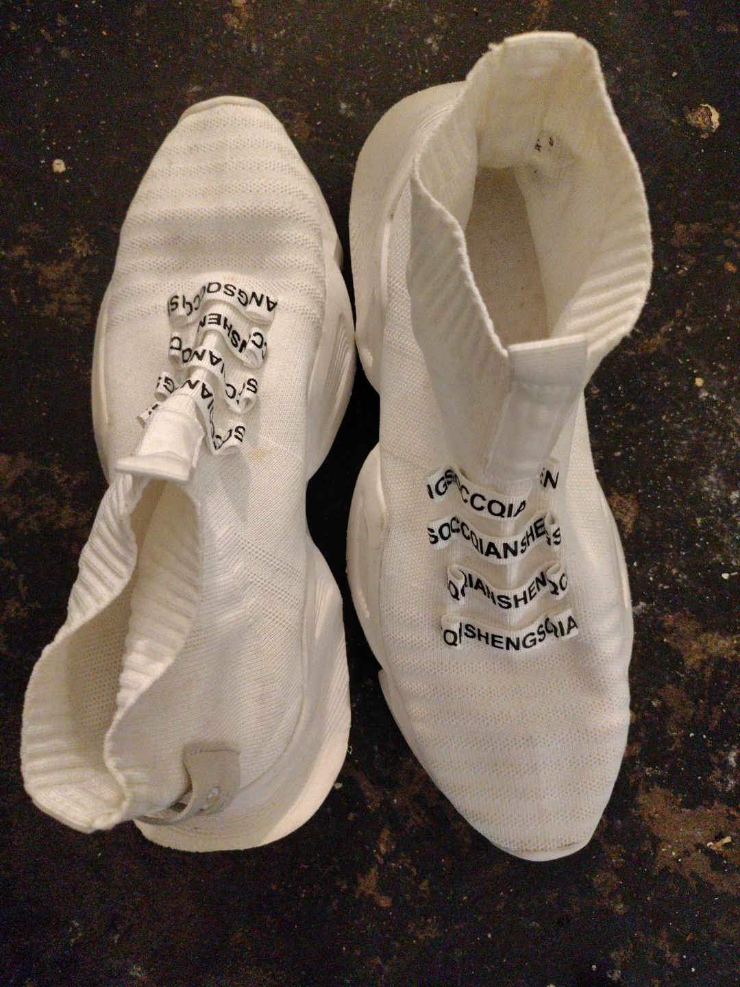 White Knit Sock Sneakers