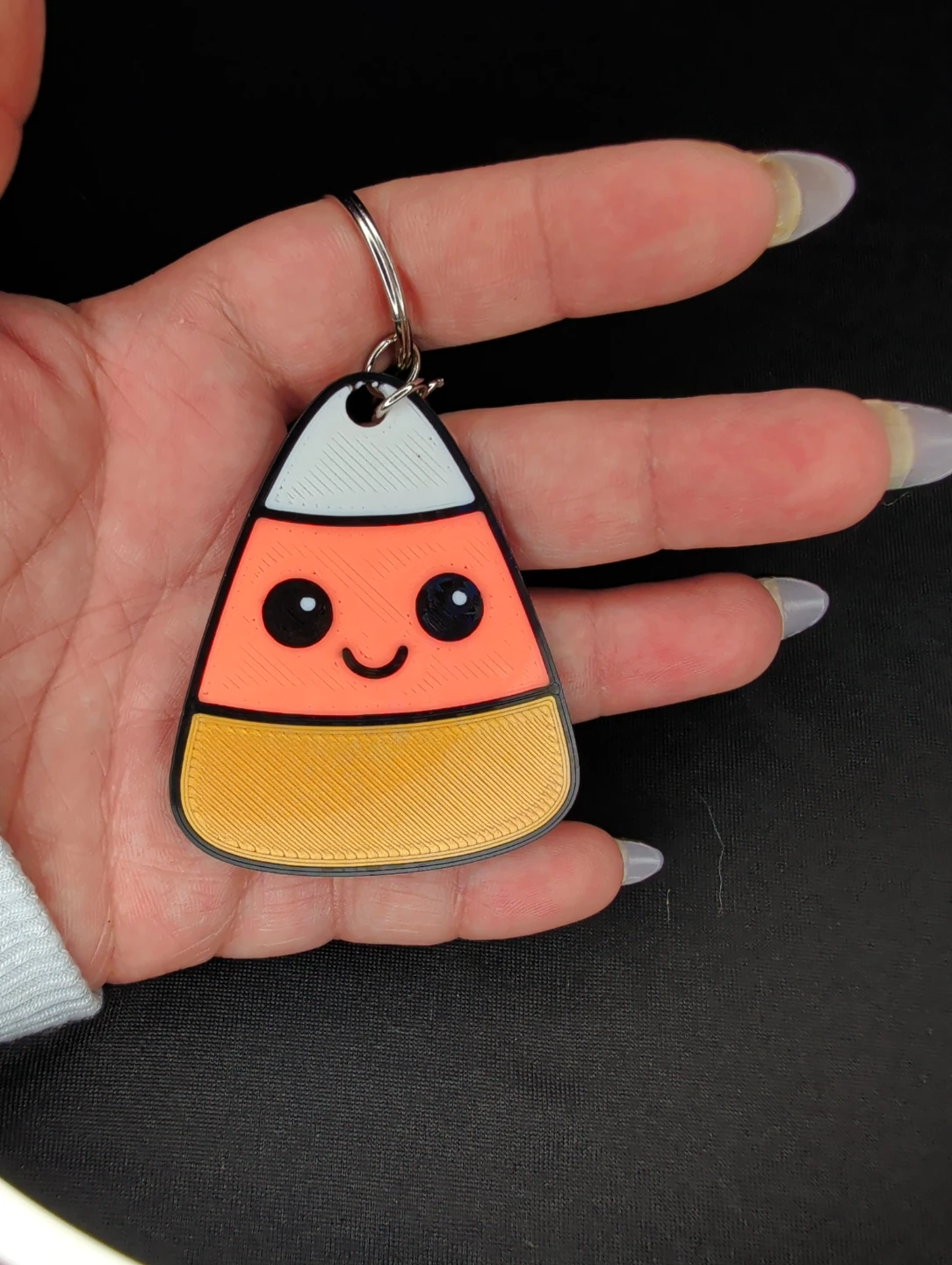Cute Candy Corn Keychain - photo 2