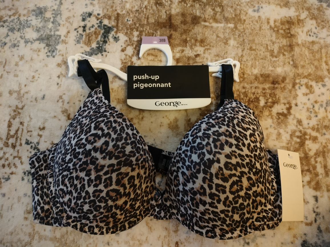 George Push-Up Pigeonant Bra - 38B - Leopard Print