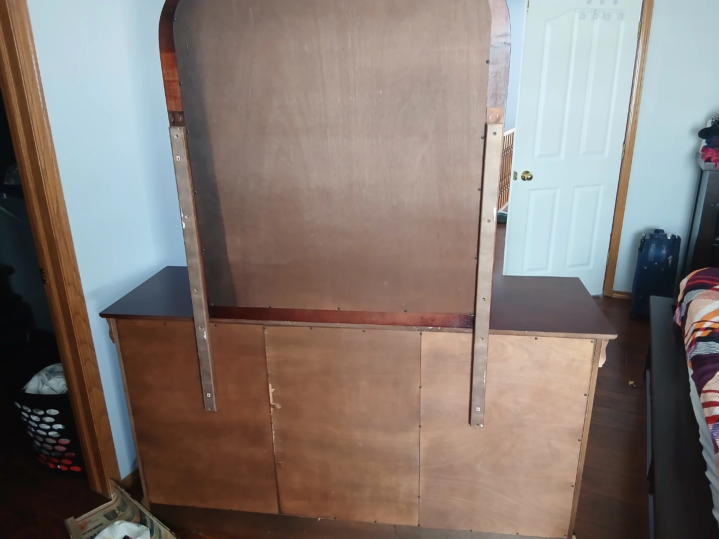 Dark Wood Dresser with Mirror - photo 3