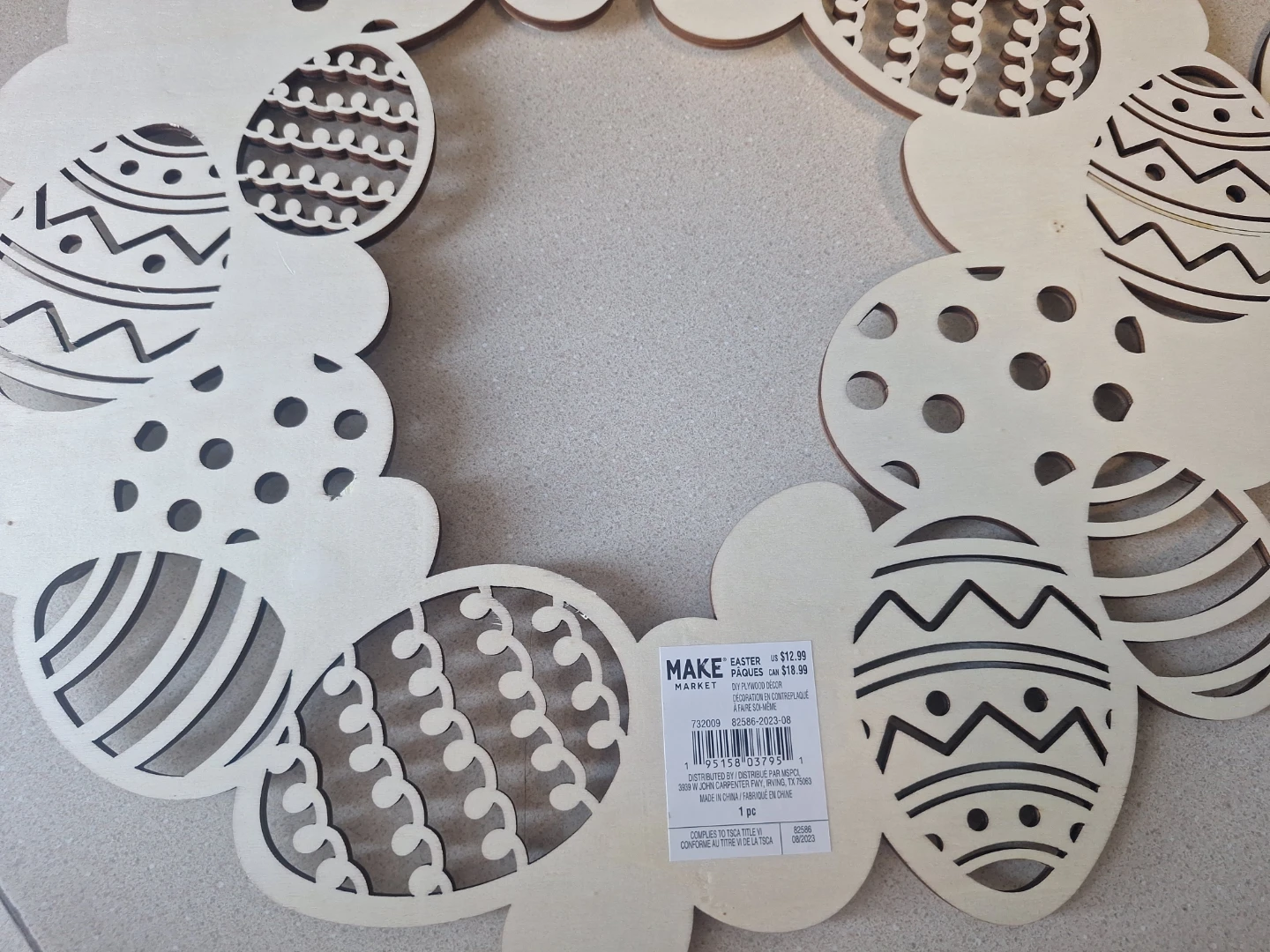 Wooden Easter Wreath and Craft Supplies Bundle - photo 3