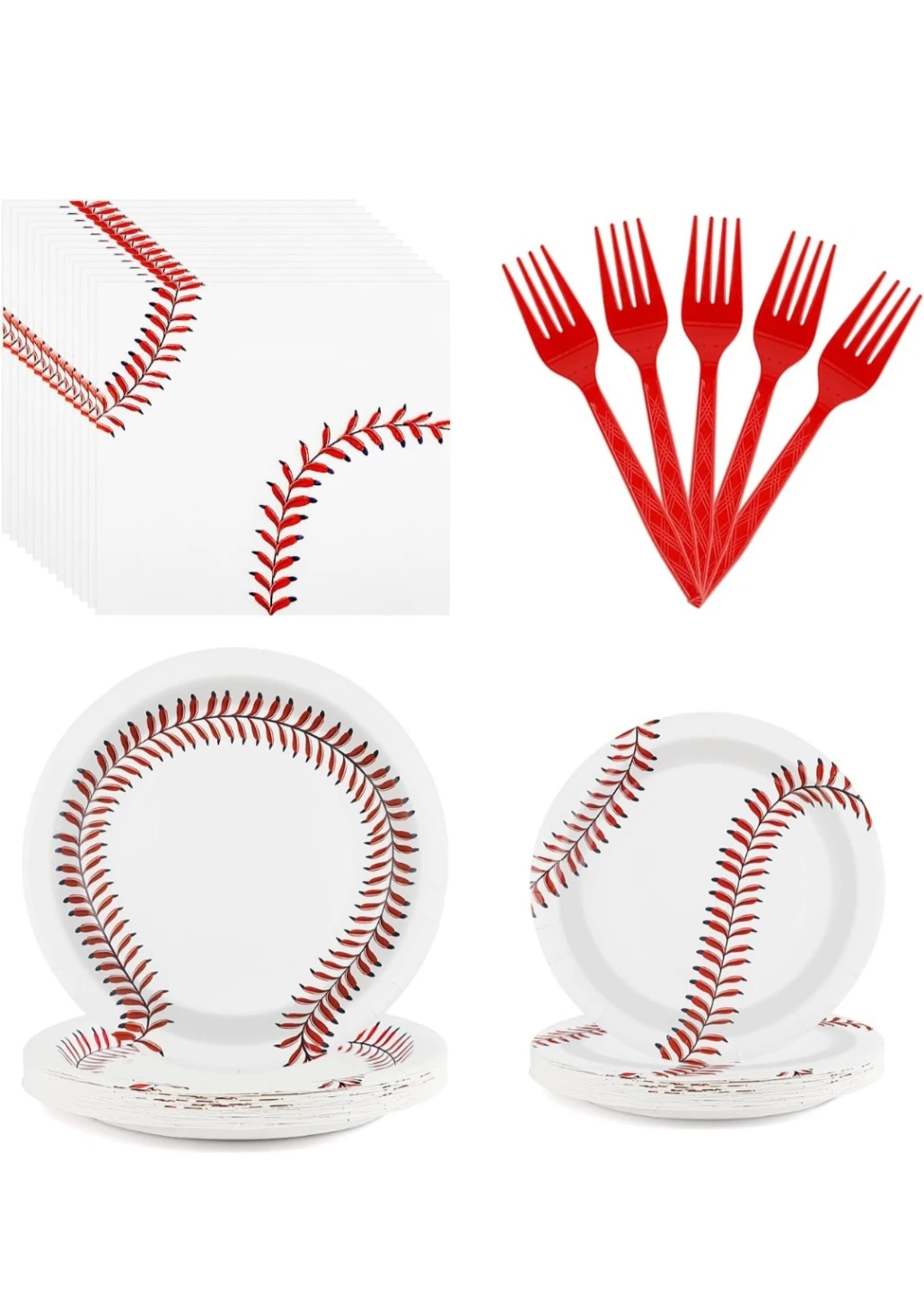 Baseball Theme Party Supplies Banner & Plates