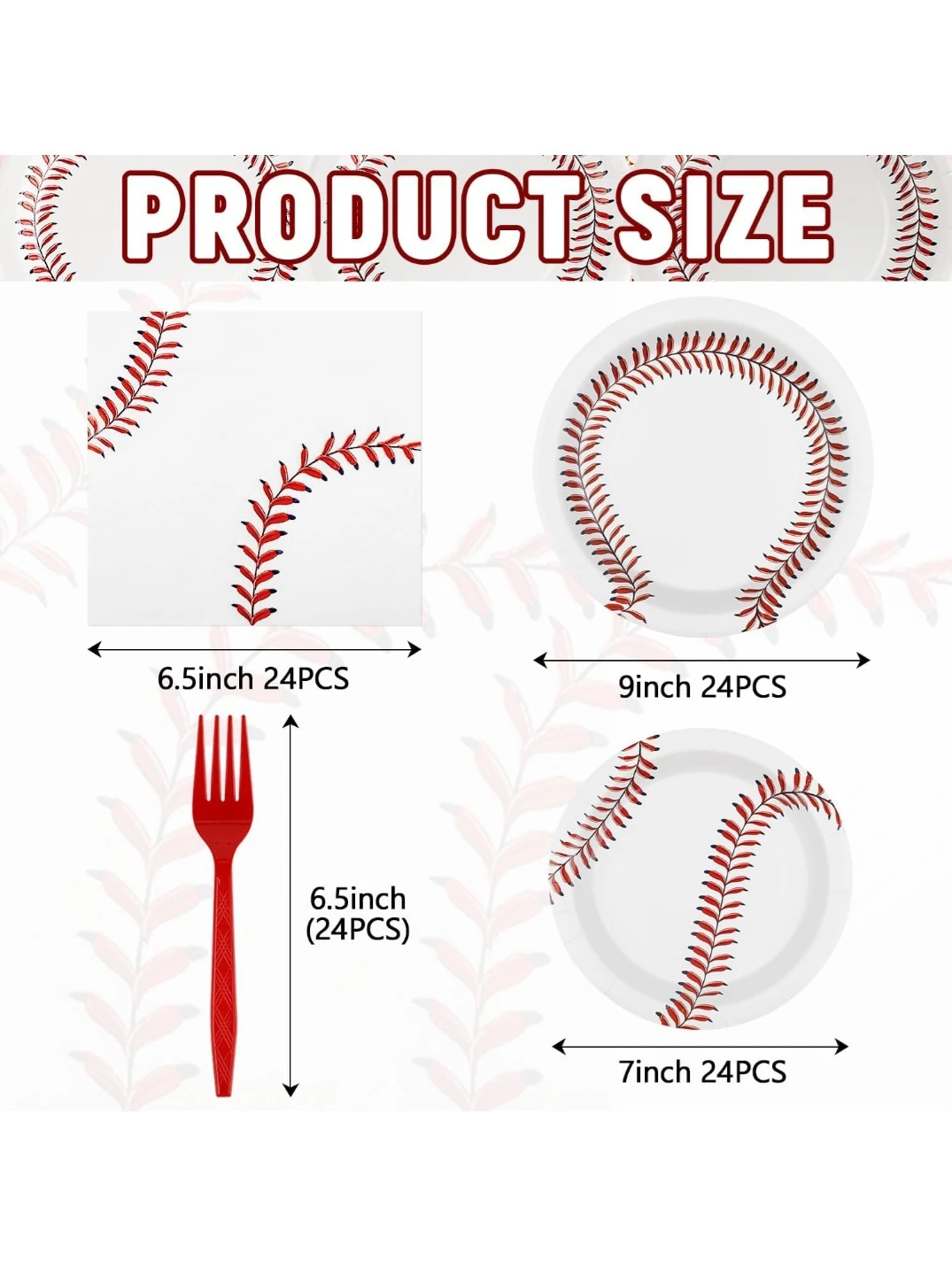 Baseball Theme Party Supplies Banner & Plates - photo 3