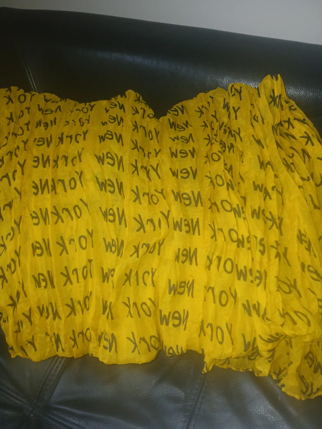 Yellow New York Pattern Scarf