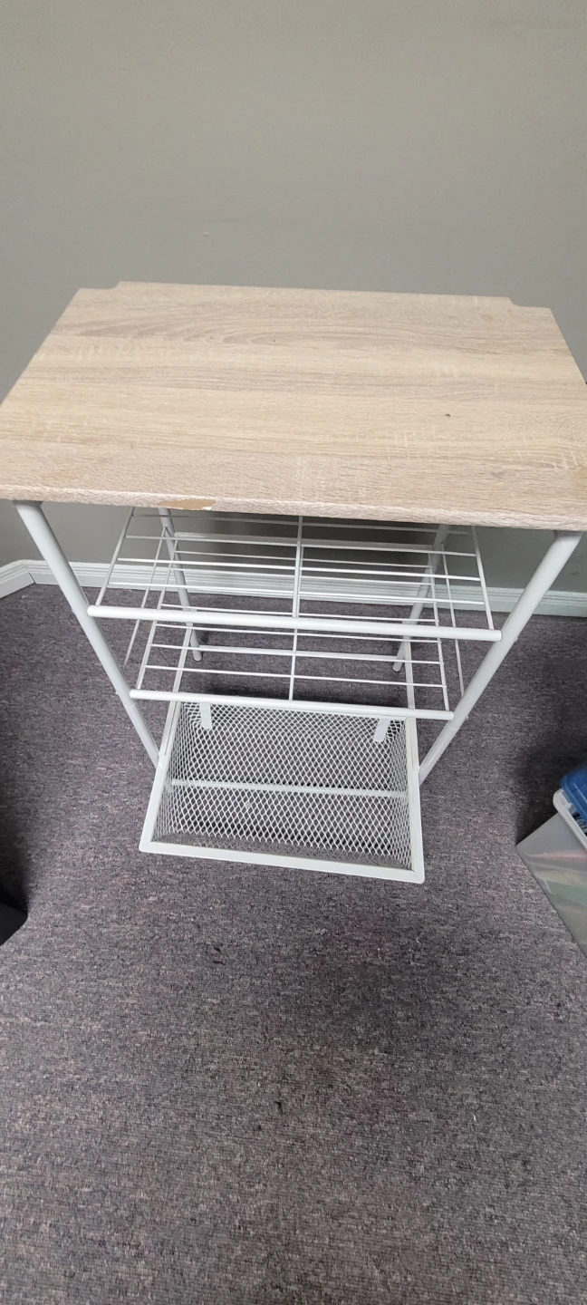 Small Kitchen Cart with Shelves