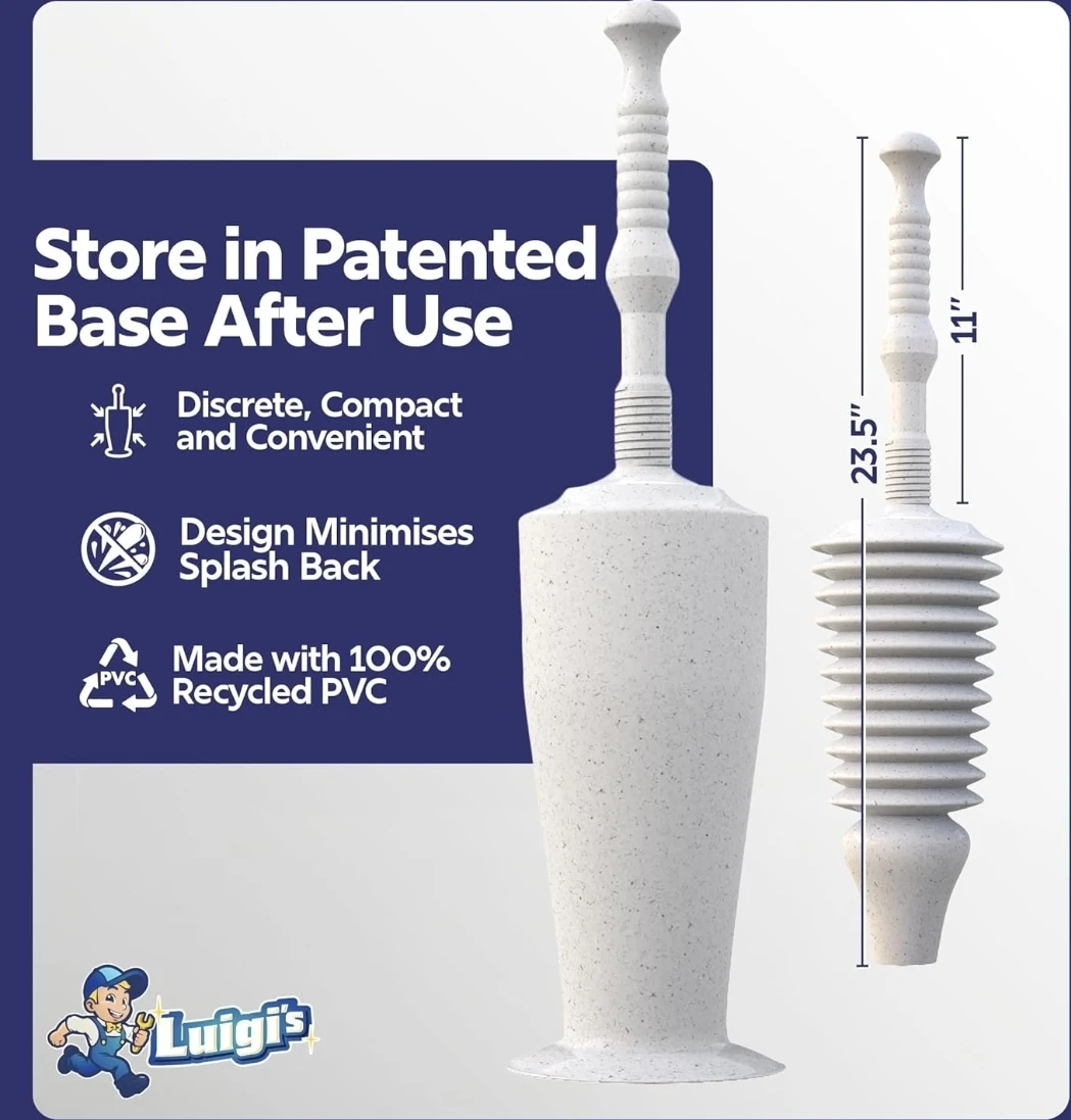 Luigi's Toilet Plunger with Stand - Grey - photo 5