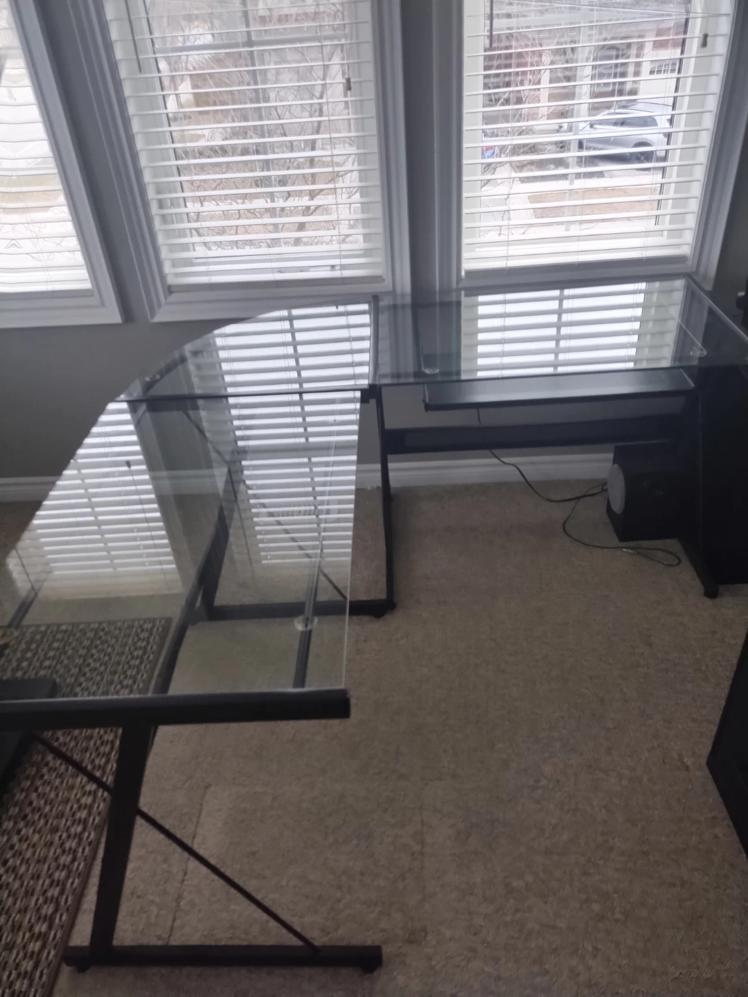 Glass L-Shaped Computer Desk - photo 3