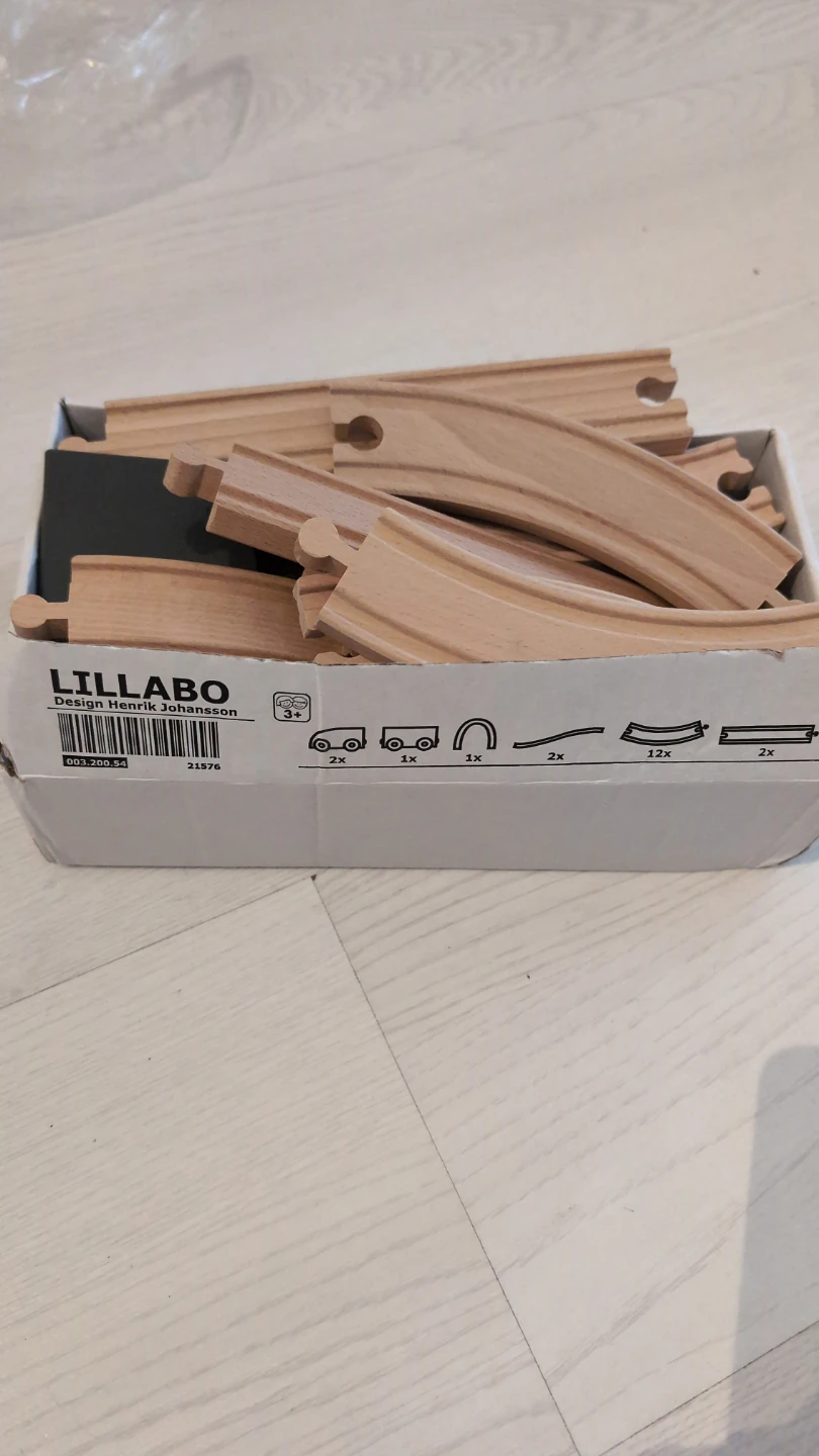 IKEA LILLABO Wooden Train Track Set