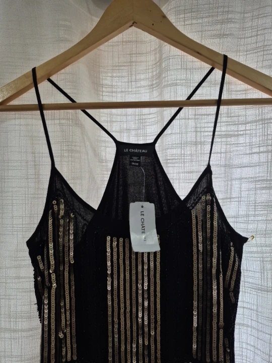 Le Château Black Sequin Mini Dress - photo 2
