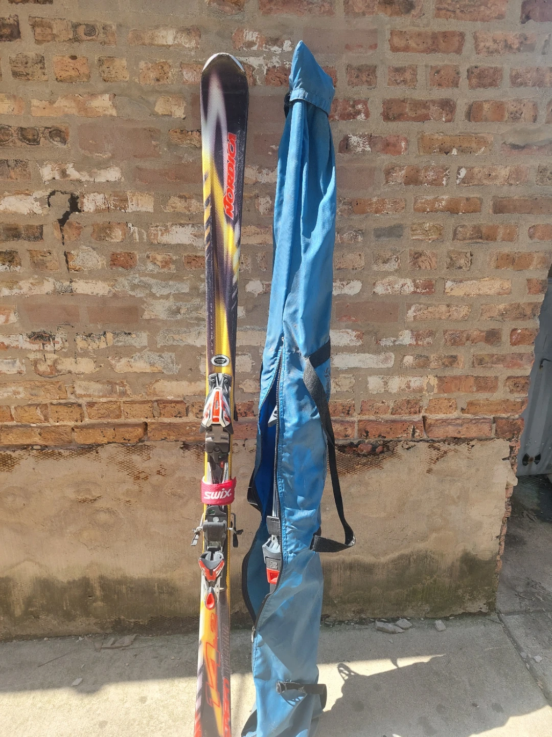 Salomon & Marker skis with bag