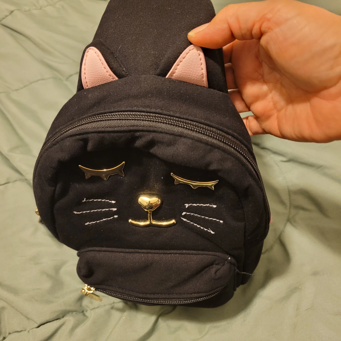 Luv Betsey By Betsey Johnson Black Cat Sling Backpack