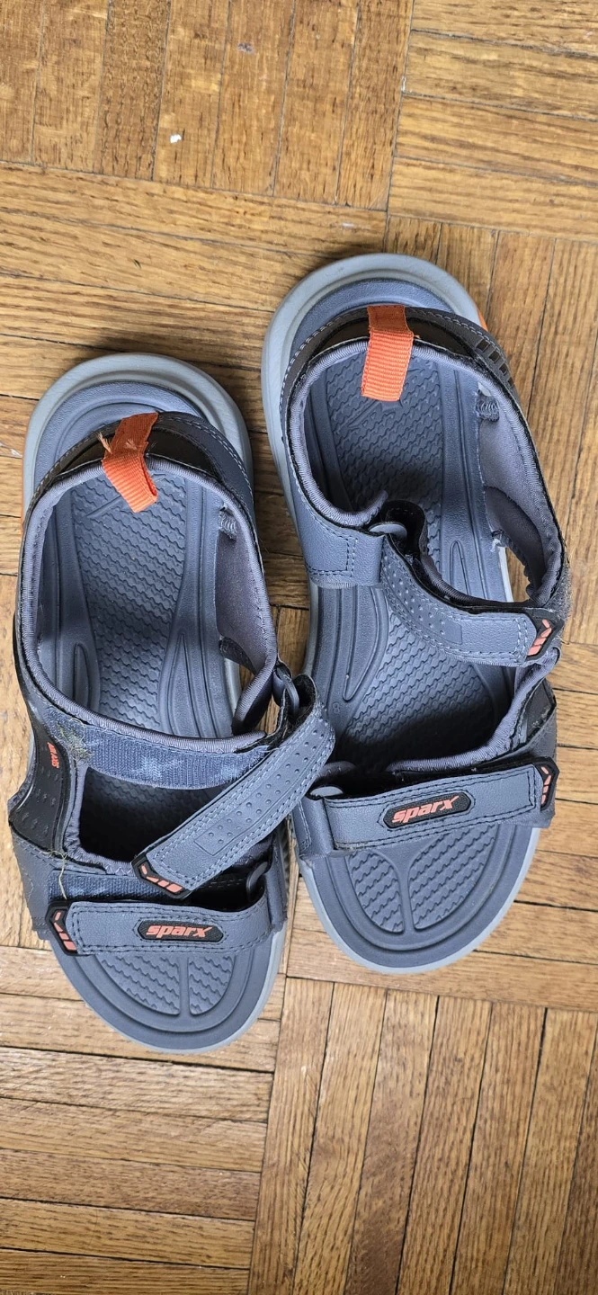 Sparx Kids Grey & Orange Sandals