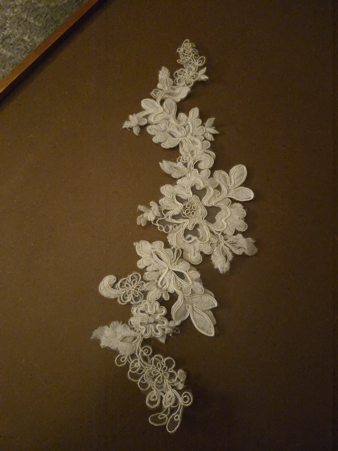 Ivory Lace Applique Floral Trim
